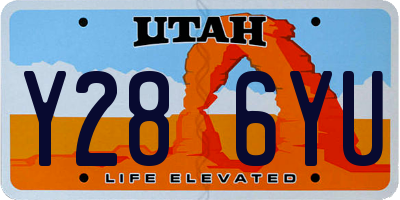 UT license plate Y286YU
