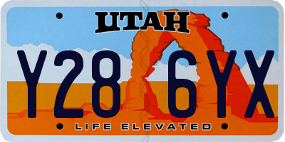 UT license plate Y286YX