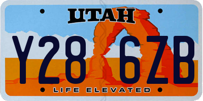 UT license plate Y286ZB