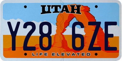 UT license plate Y286ZE