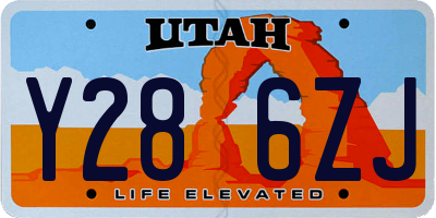 UT license plate Y286ZJ