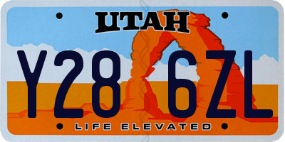 UT license plate Y286ZL