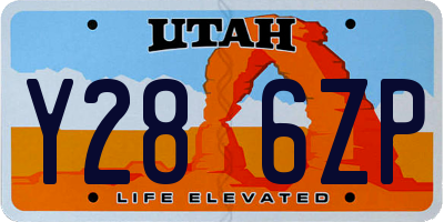 UT license plate Y286ZP