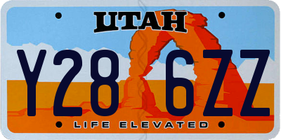 UT license plate Y286ZZ