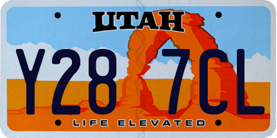 UT license plate Y287CL