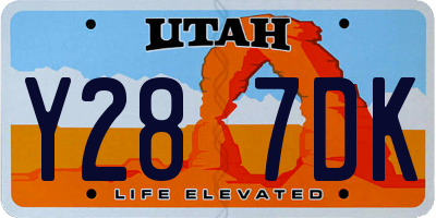 UT license plate Y287DK