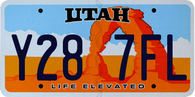 UT license plate Y287FL