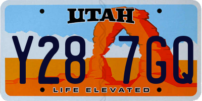 UT license plate Y287GQ