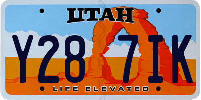 UT license plate Y287IK