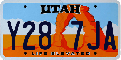 UT license plate Y287JA