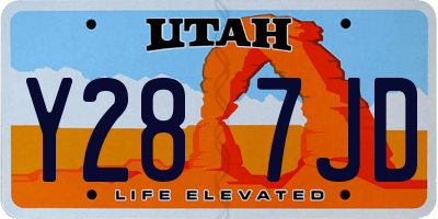 UT license plate Y287JD