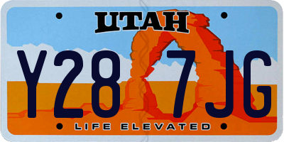 UT license plate Y287JG
