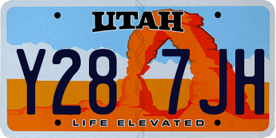 UT license plate Y287JH