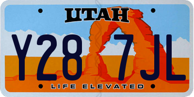 UT license plate Y287JL