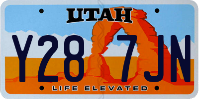UT license plate Y287JN