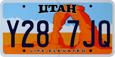 UT license plate Y287JQ