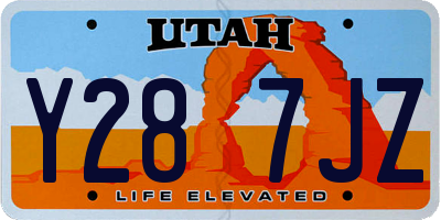UT license plate Y287JZ
