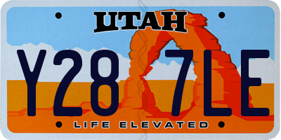 UT license plate Y287LE