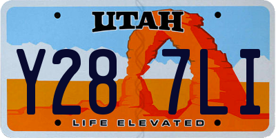 UT license plate Y287LI