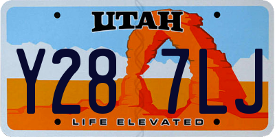 UT license plate Y287LJ