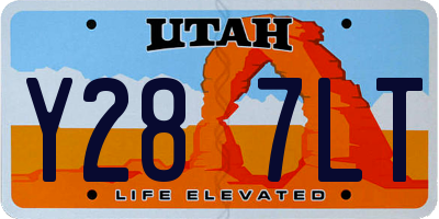 UT license plate Y287LT