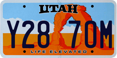 UT license plate Y287OM