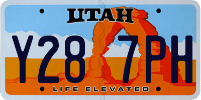 UT license plate Y287PH