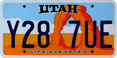 UT license plate Y287UE