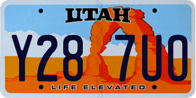 UT license plate Y287UO