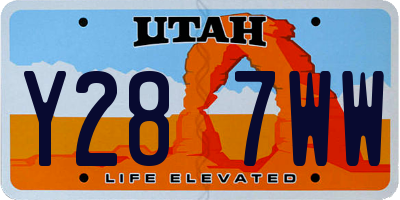 UT license plate Y287WW