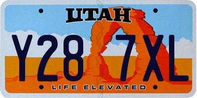 UT license plate Y287XL