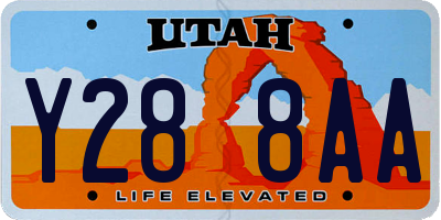 UT license plate Y288AA