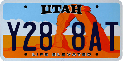 UT license plate Y288AT