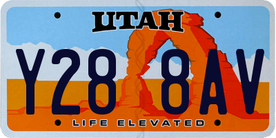 UT license plate Y288AV
