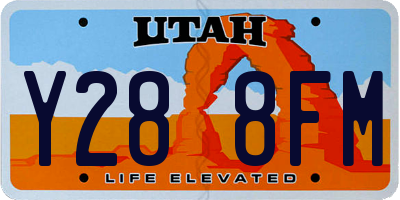 UT license plate Y288FM