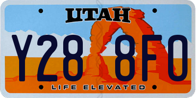 UT license plate Y288FO