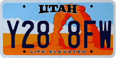 UT license plate Y288FW