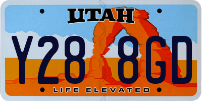 UT license plate Y288GD