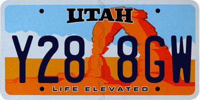 UT license plate Y288GW