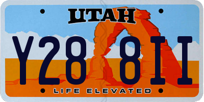 UT license plate Y288II