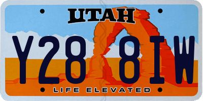 UT license plate Y288IW