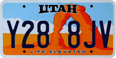 UT license plate Y288JV