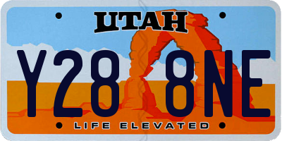 UT license plate Y288NE
