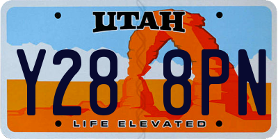 UT license plate Y288PN
