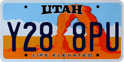 UT license plate Y288PU