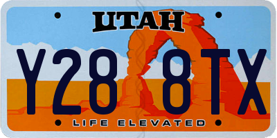UT license plate Y288TX