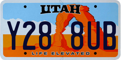 UT license plate Y288UB