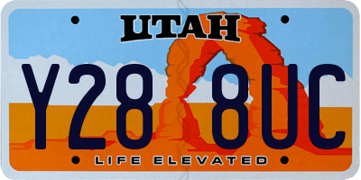 UT license plate Y288UC