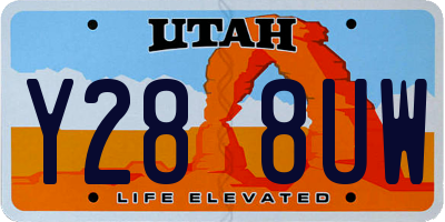UT license plate Y288UW