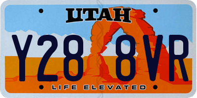 UT license plate Y288VR